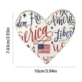 thumbnail image 3 of Beautynvta 4th of July Decorations Wooden Heart Ornaments, Patriotic Memorial Day Tiered Tray Decor, American Flag Decor Heart Signs for Shelf Fireplace Table Decor, 3 of 6