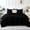 Black, variant on Jessy Home 3 Piece Fleece Queen Comforter Set - Soft & Warm Fluffy Dark Gray Sherpa Bedding , Fuzzy Heavy Double Sided Design Winter Comforter with 2 Pillow Cases