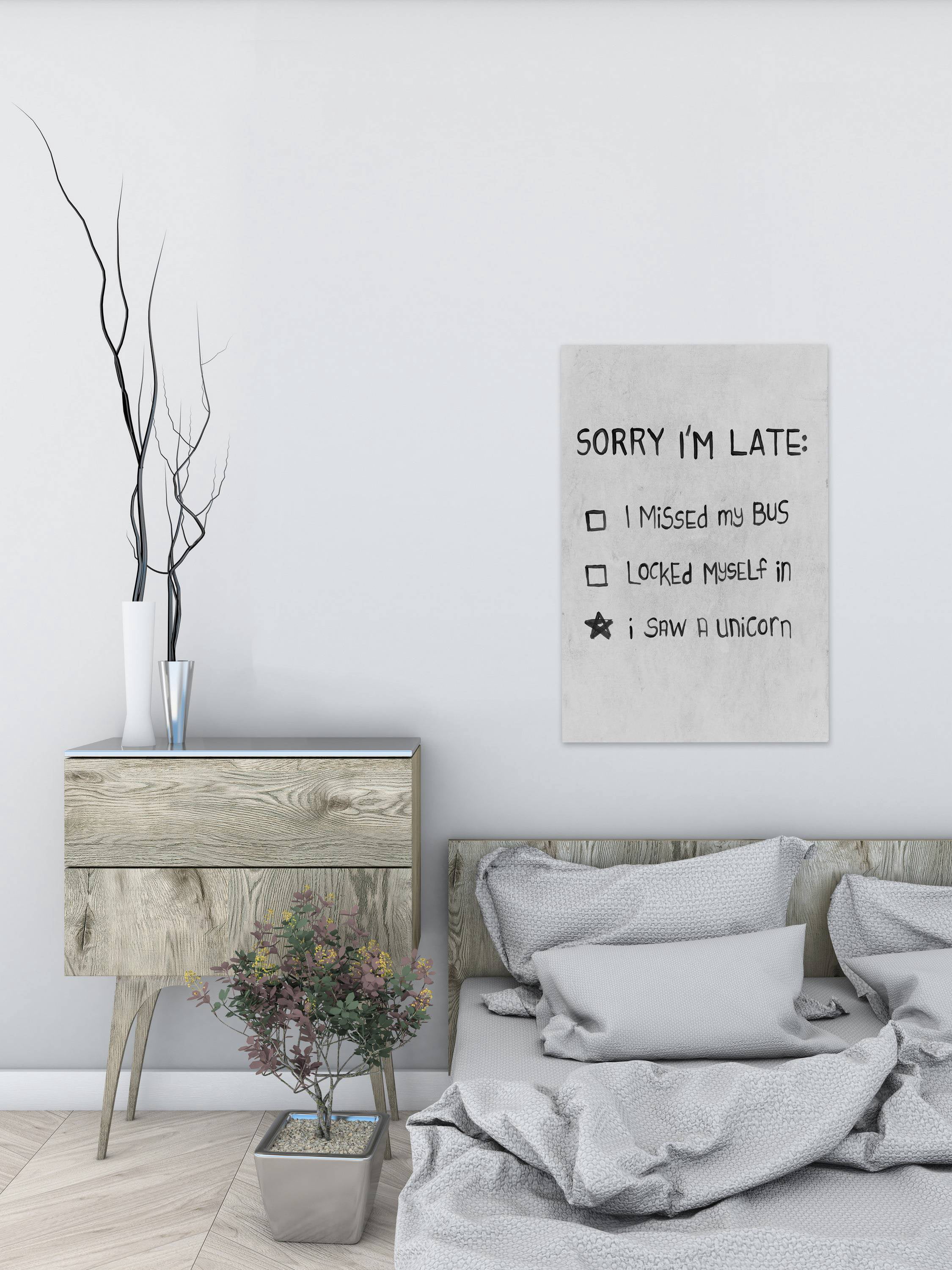 Sorry I'm Late Painting Print on Wrapped Canvas