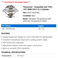 thumbnail image 2 of Thermostat - Compatible with 1990 - 1991 BMW 535i 3.5L 6-Cylinder, 2 of 2