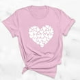 thumbnail image 2 of XMMSWDLA Women Valentines Day Cute Peach Hearts Graphic Shirts Round Neck Short Sleeve Summer T-Shirts Workout Shirts Women, 2 of 5