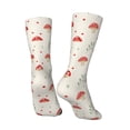 thumbnail image 3 of Goofa Flat Mushrooms Printed Men's Crew Socks, Soft Durable Breathable Moisture-Wicking with Odor Control Cotton socks, 3 of 9