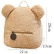 thumbnail image 4 of Sonducket Mochilas de oso, minimochilas de viaje para niños, mochilas de otoño para mujeres, bolso de hombro con forma de oso de lana de cordero para Mochilas Caqui Sonducket AP006670-01, 4 of 6