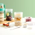 thumbnail image 4 of Taza de cereales para llevar, taza de yogur con cuchara para llevar, taza de yogur para llevar a prueba de fugas de 310ML + 560ML, fiambrera apta para lavavajillas, taza de cereales para, 4 of 5