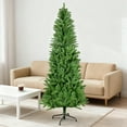 thumbnail image 3 of 6FT Classic Pencil Christmas Tree is an 72-inch classic pencil-shaped Christmas tree suitable for both Halloween and Christmas. It features dense branches for realistic Christmas decorations, 3 of 6