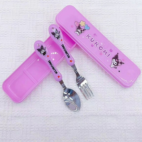 Kuromii Cute Caracter Flatware Set, Spoon and Fork