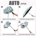 thumbnail image 5 of TOPTIE Round-Corner Umbrella Compact Auto Open Umbrella with Reflective Strip, 5 of 6