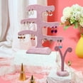 thumbnail image 4 of 3 Tier Earrings Holder Stand Jewelry Display For Ear Studs Shops Dresser Yuyangstore Soporte organizador de pendientes, 4 of 8