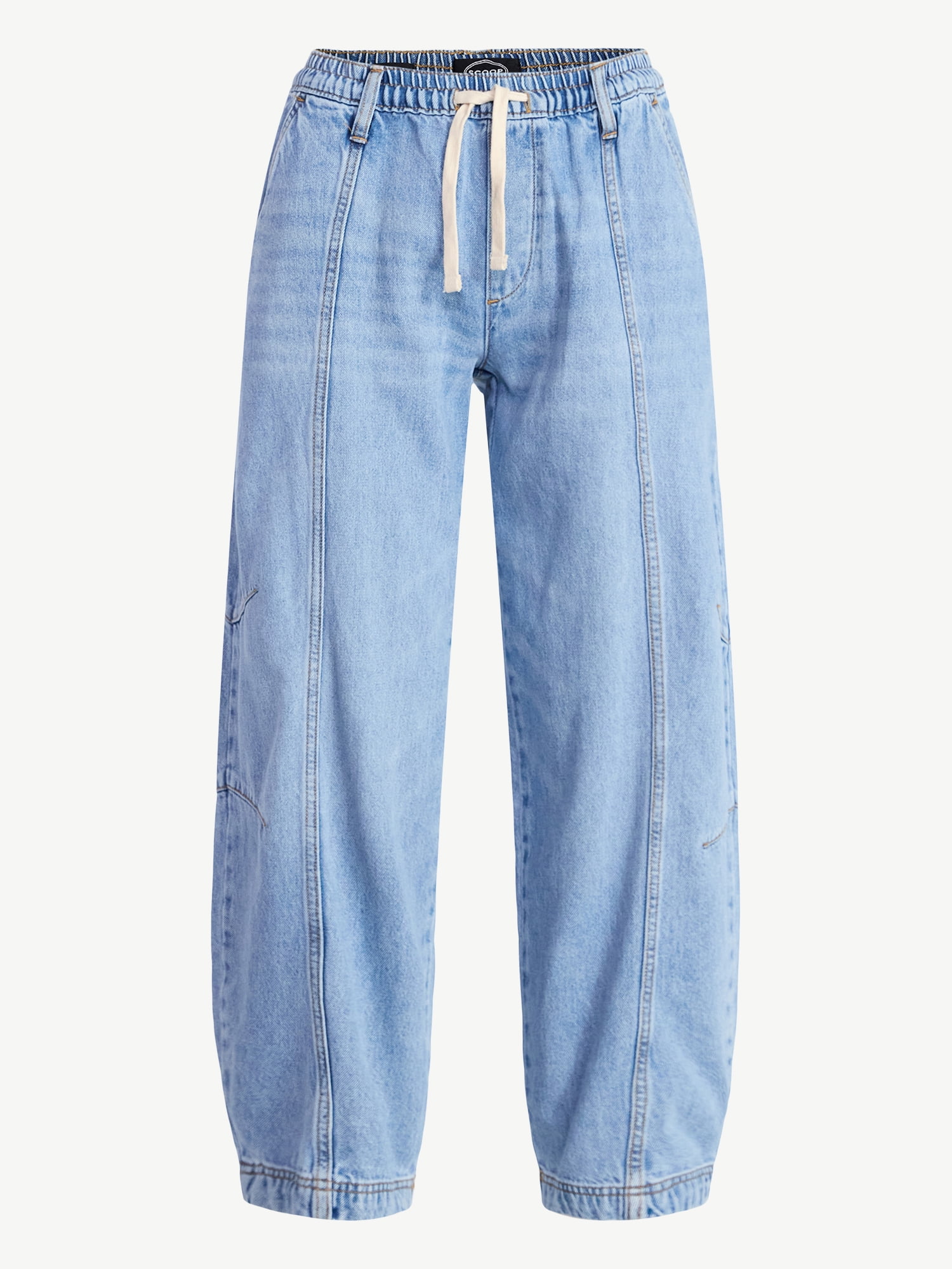 Scoop Women's Pull-On Cropped Barrel Pants, Sizes XS-XXL - Walmart.com