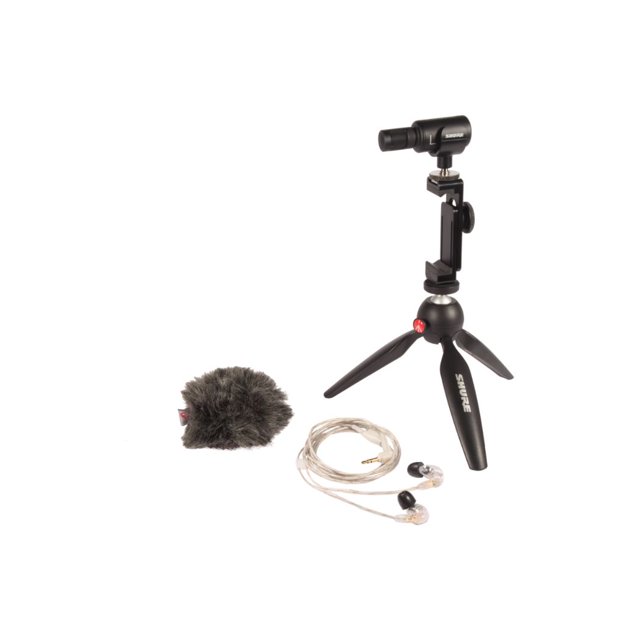 Kit de Vídeo MV88VK-SE215 Micrófono, Tripie y Monitor SE215CL Shure Diseñado para soportar los rigores de una actuación en vivo