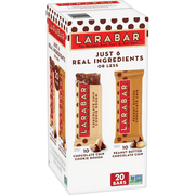 LARABAR Fruit and Nut Bar, PB Choc. Chip and Choc. Chip Cookie Dough, 20ct