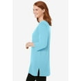 thumbnail image 3 of Woman Within Plus Size Perfect Three-Quarter-Sleeve Scoopneck Tunic, 3 of 6