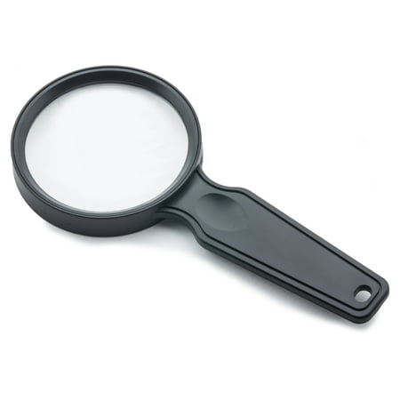 Carson 2.5x Power 3 Inch Lens Handheld Magnifier - Black (DS-40)