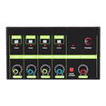thumbnail image 2 of Portable 4-Way Audio Mixer, 4-in and 1-Out Stereo Mixer, Small DJ Mixer, 2 of 8