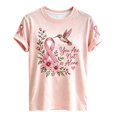 thumbnail image 5 of IMENGL Short Sleeve Top for Womens Basic Breast Cancer Ribbon Breast Cancer Support Cancer Awareness Tee Casual Loose Women's Short Sleeve T Shirt,M-XXXXXL, 5 of 6