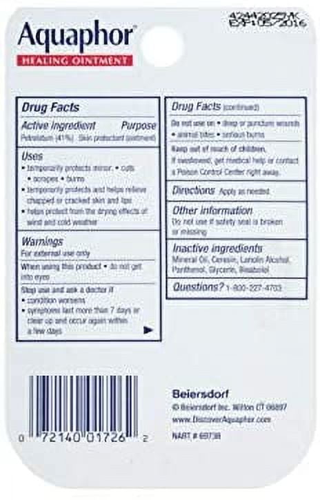 Aquaphor Advanced Therapy Healing Ointment For Skin Protectant, 0.25 Oz, 6 Pack