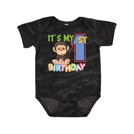 

Inktastic Monkey First Birthday Gift Baby Boy or Baby Girl Bodysuit