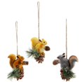 thumbnail image 4 of Adorno navideño de ardilla artificial para colgar, accesorio para motosierra, motores de jardín. Gris, 4 of 9
