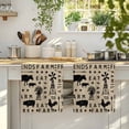 thumbnail image 4 of Brown Wooden Kitchen Towels Set of 3, Vintage Elegant Pastoral Animals Retro Art Absorbent Dish Towels for Kitchen, Microfiber Hand Towel, Quick Drying Tea Towel for Cleaning Decorative Dishcloths, 4 of 7