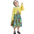 thumbnail image 4 of IKALI Old Lady Costume for Kids, Girls 100th Day of School Costume, 90s Floral Dress Granny Outfit 7-8Y, 4 of 6