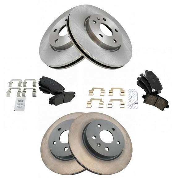 TRQ Front and Rear Brake Pad & Rotor Kit Brake Pads Brake Rotor Ceramic Fits Select 2010-2016 Buick LaCrosse 2011-2017 Regal 2014-2020 Chevrolet Impala 2013-2015 Malibu 2016 Malibu Limited