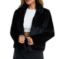 thumbnail image 2 of Women Gilet Long Sleeve Coat Body Warmer Furry Jacket Coat Outerwear Full Zip Women plus Size Lightweight Jacket Warm up Jacket for Women Warm Jacket Women Juniors Jackets Front Zip Jacket Zipper, 2 of 7