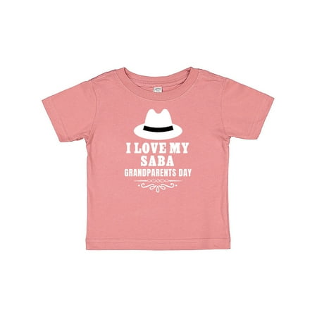 

Inktastic Grandparents Day I Love My Saba Gift Baby Boy or Baby Girl T-Shirt