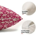 thumbnail image 3 of Hot Pink Pillow Covers 12x20 Set of 2 Vintage Floral Rustic Old Style Cute Flower Print Rectangle Decorative Outdoor Pillowcases Seasonal Farmhouse Throw Cushion Case Couch Sofa Bed Decor, 3 of 6