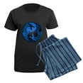 thumbnail image 5 of CafePress - Blue And Black Yin Yang Dragons Pajamas - Women's Short Sleeve Print T-Shirt and Pants Dark Cotton Pajama Set, 5 of 7