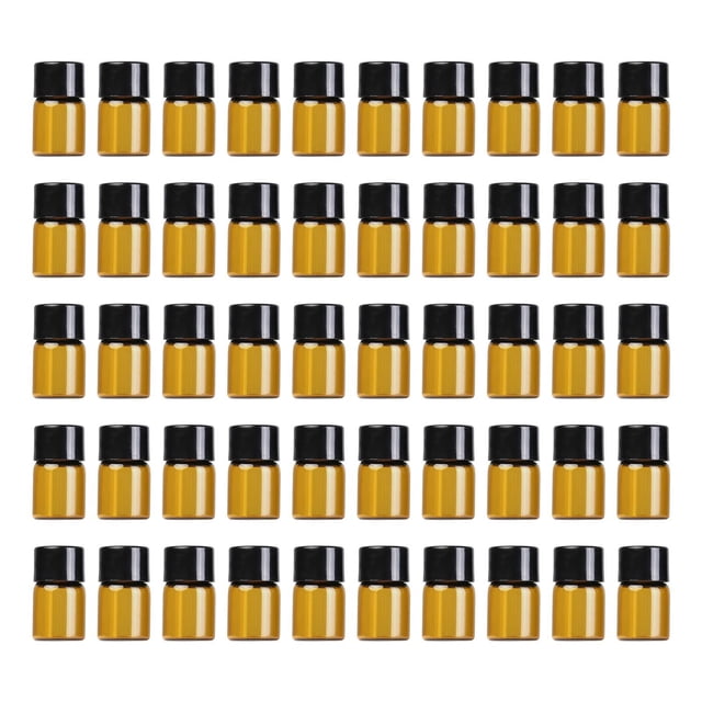 Botellas de vidrio recargables Vogacara 50x Mini 2 ml
