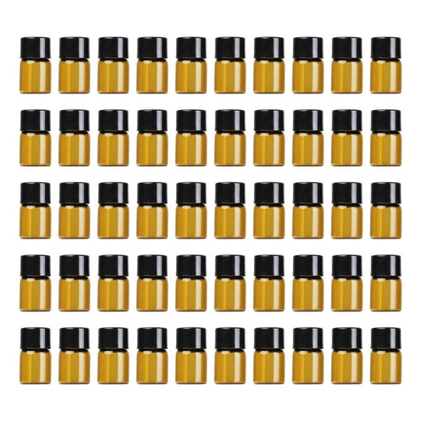 Botellas de vidrio recargables Vogacara 50x Mini 2 ml