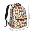 thumbnail image 2 of Pofeuu Hot Dog Pizza Print Backpack for Men and Women - Basic Bookbag Casual Daypack Backpacks for College Work Travel-One Size, 2 of 5