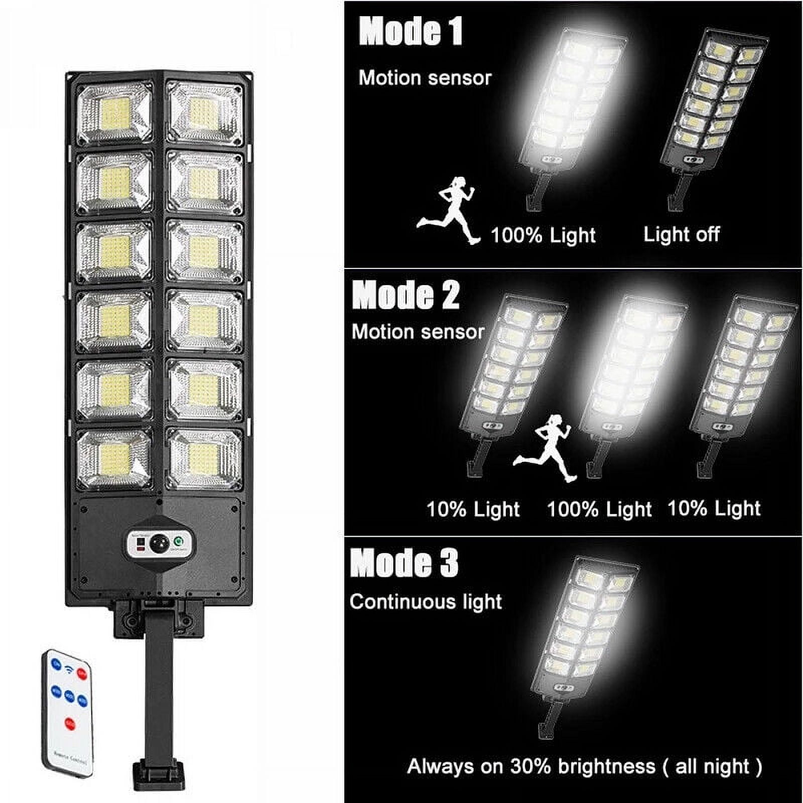 2 Pack Ultra-Bright Solar Street Lights, 1000000LM Outdoor Dusk to Dawn Lamp for Road Area - Easy Installation, 3 Modes