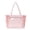 Pink (feed rolled plate), variant on Cute Polka Dot Nylon Ribbon Ita Tote Bag for Women, Satin Clear Display Window, Large Capacity, Handheld Shoulder Bag with Grid Pin Board (14.2"x4.7"x11.0", 0.77lb)