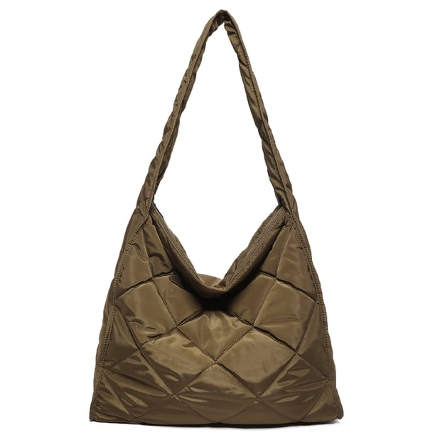 Hobo Bag Casual Tote Algodón Acolchado Gran Capacidad para Mujeres Viajes
