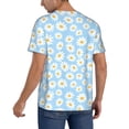 thumbnail image 2 of Lsque Floral Daisy Pattern Mens Polo Golf Shirts Funny Graphics Shorts Sleeve Button Shirts Baseball T-shirt-X-Large, 2 of 7