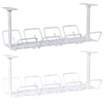 thumbnail image 2 of Yuangui 2pcs Under Desk Cable Management Tray Cable Storage Rack Wire Cord Organizer, 2 of 10