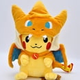 thumbnail image 1 of Charizard Pikachu Muñeca de peluche con cara sonriente y poncho - Almohada Pikachu Peluche 23cm (Amarillo) brillar Electrónica, 1 of 4