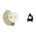 thumbnail image 1 of Reloj de pared abstracto silencioso con forma de estatua del pensador, ideal para decorar la cocina, la oficina, estantes, o librerías., 1 of 8