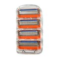 thumbnail image 5 of Cuchilla de afeitar manual naranja Cuchilla de afeitar de cinco capas Cuchilla de afeitar de 4 piezas, 5 of 5
