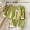 thumbnail image 1 of Cowsor Newborn Girl Clothes Baby Boys Sweatsuit Hooded Fleece Pullover and Pants Outfits Set Winter Loungewear 2 Piece, 1 of 3