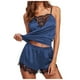 thumbnail image 1 of Conjuntos de pijama para mujer solacol, pijamas para mujer, pantalones, pijamas para mujer, ropa de dormir para mujer, ropa de dormir para mujer, ropa de dormir sin mangas con tirantes, top de satén, 1 of 4