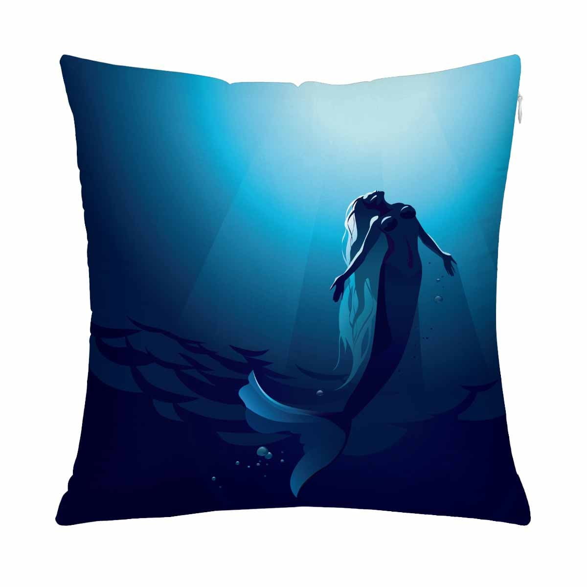 YUSDECOR Beautiful Mermaid Pillow Covers Pillowcase Throw Pillows 18x18