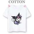 thumbnail image 3 of Camiseta Kuromi, camiseta de manga corta de algodón de verano 2024 para niños y niñas, camiseta de anime japonés Kawaii, camisetas para bebés, 3 of 5
