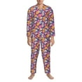 thumbnail image 3 of Daiia Skull daisy flower for Men's Long-Sleeved Pajama Set – Soft & Comfortable Sleepwear Button-Up Pajamas Cozy Lounge Wear-X-Large, 3 of 7
