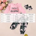 thumbnail image 4 of mgoYE Newborn Baby Girl Clothes Outfits Mama's Bestie Romper Ruffle Floral Pants Cute Toddler Baby Girl Clothes Set(Pink,6-12 Months), 4 of 9