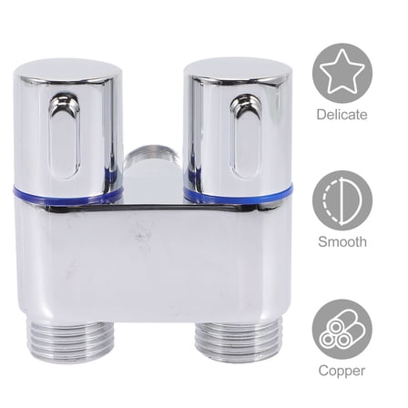 ETHZZLE Utility Faucet with Sprayer Copper Faucet Black Double Handles 1Pack