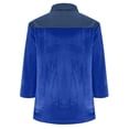 thumbnail image 4 of TaTaai Ladies Gold Velvet Denim Spliced Slim Fit Top Three Quarter Sleeve Pullover Blouse Soft Warm Casual Fashion Top For Women Daily Office Holiday Outfits Gift, 4 of 7