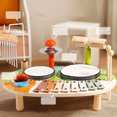 thumbnail image 3 of Kids Drum Set Multifunctional Drum And Wind Chimes Percussion Instrument Music Enlightenment Early Education Toy For Children, 3 of 6
