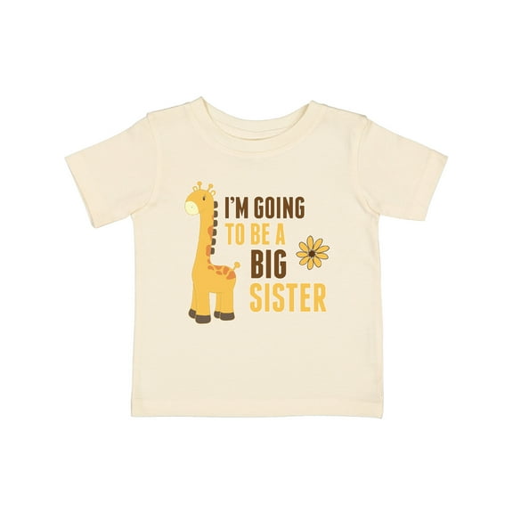 Inktastic I'm Going to Be a Big Sister Giraffe Girls Baby T-Shirt